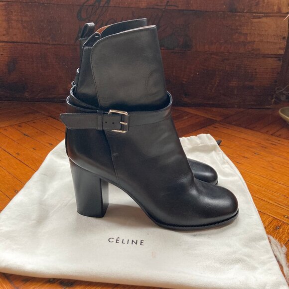 Black Celine Boots Size 38 - Picture 1 of 5